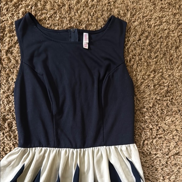 Xhilaration Blue Fit and Flare Mini Dress Sleeveless - Picture 3 of 8